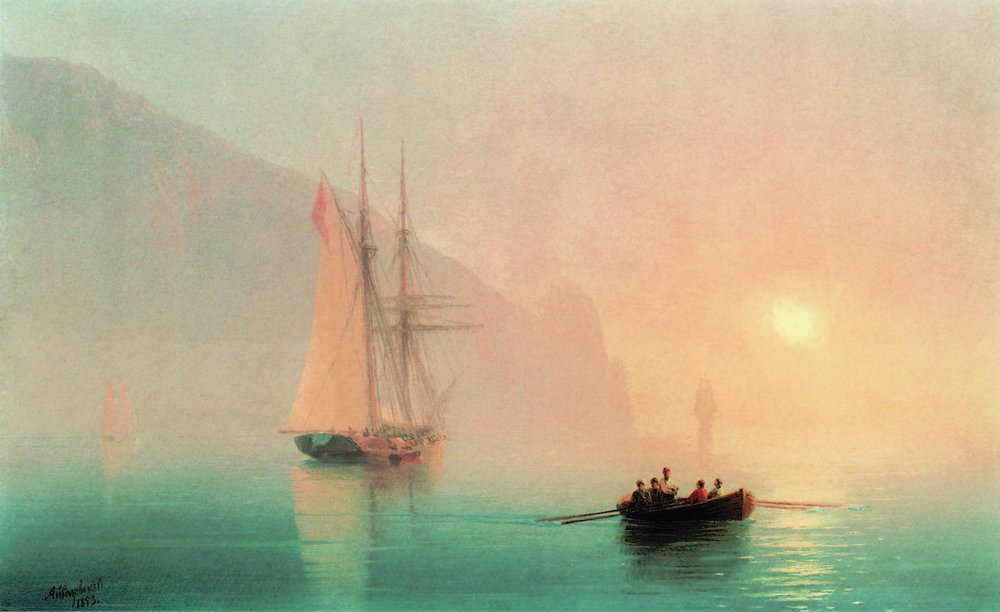 аю-даг в туманный день 1853