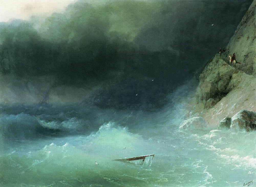 буря у скалистых берегов 1875