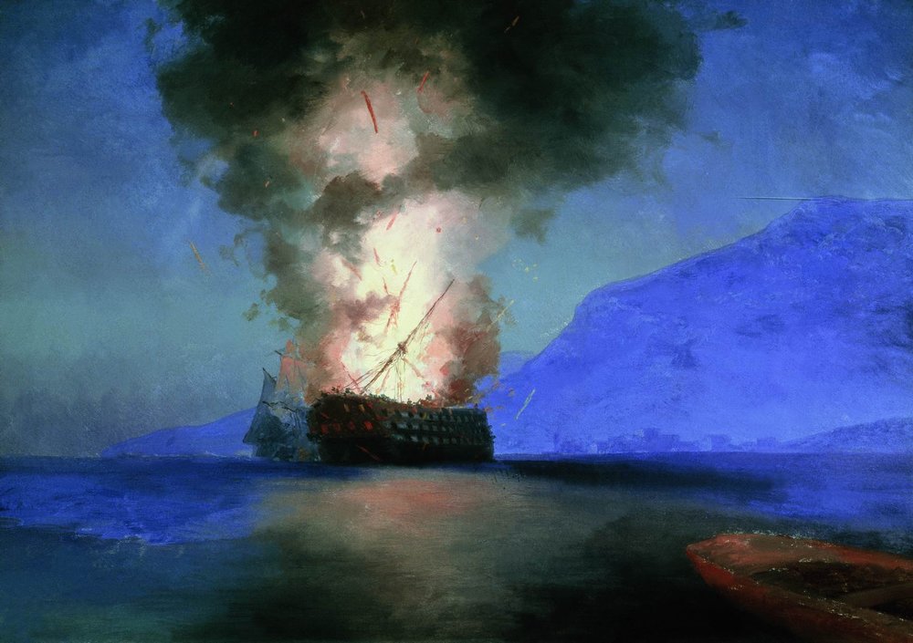 взрыв турецкого корабля 1900