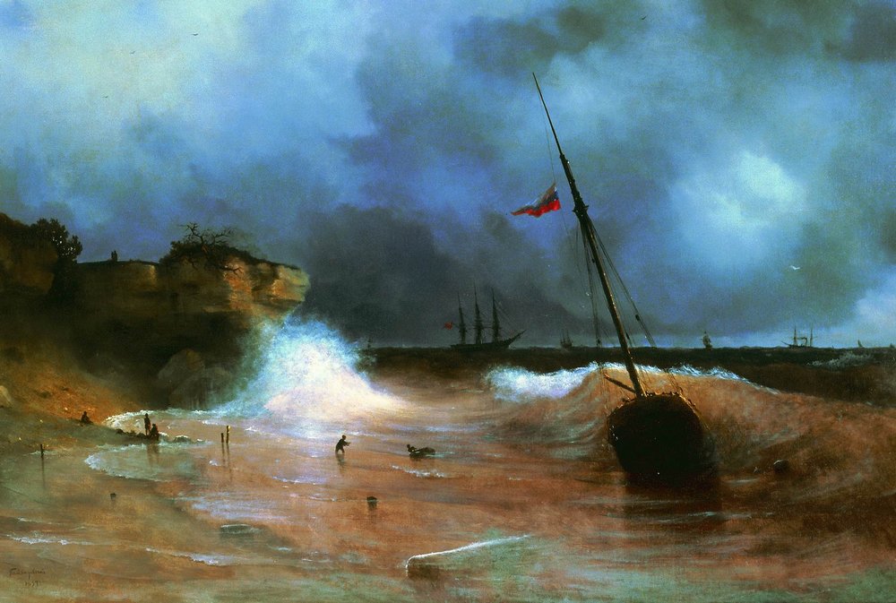 конец бури на море 1893