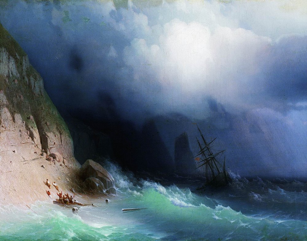 кораблекрушение у скал 1870