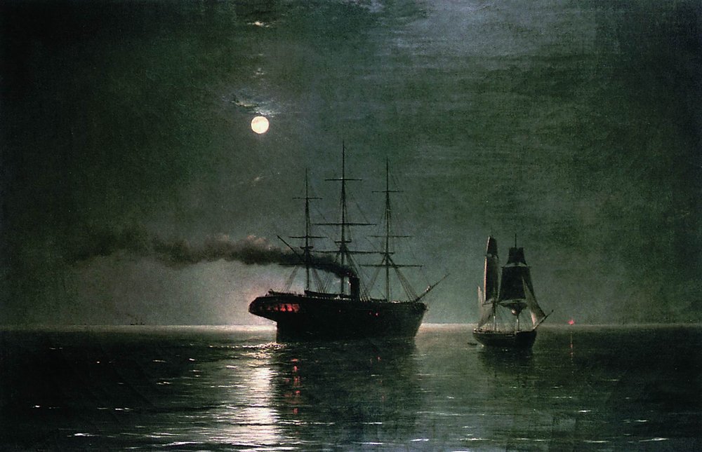 корабли в ночной тишине 1888