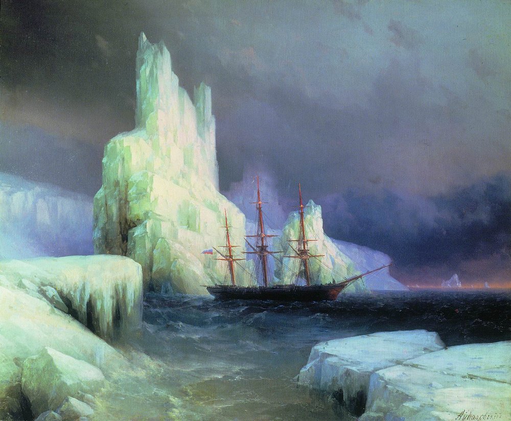 ледяные горы в антарктиде 1870