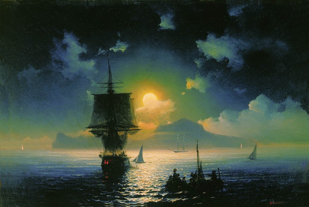 лунная ночь на капри 1841