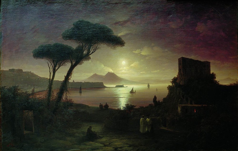неаполитанский залив в лунном свете 1842