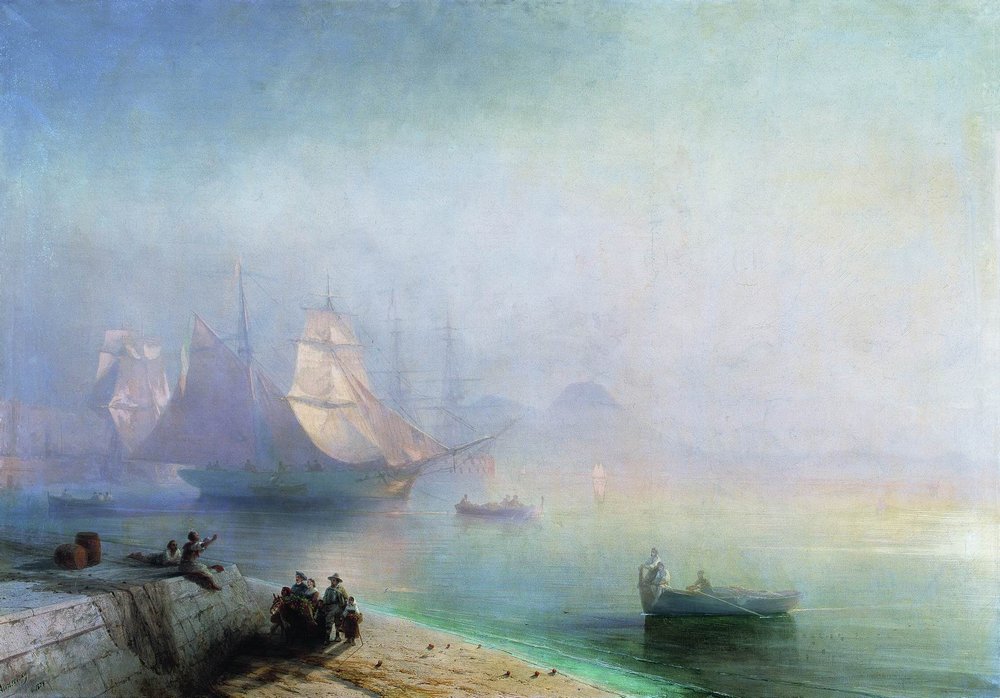 неаполитанский залив в туманное утро 1874
