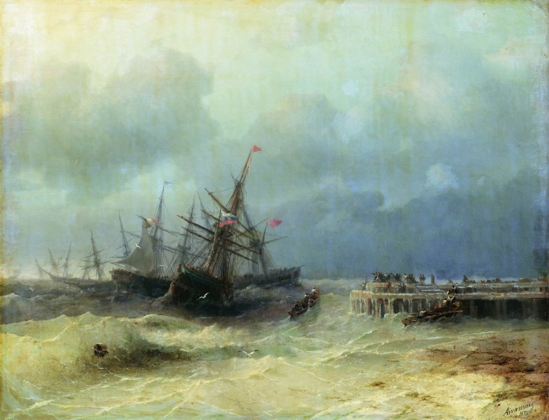 спасающиеся от бури 1872