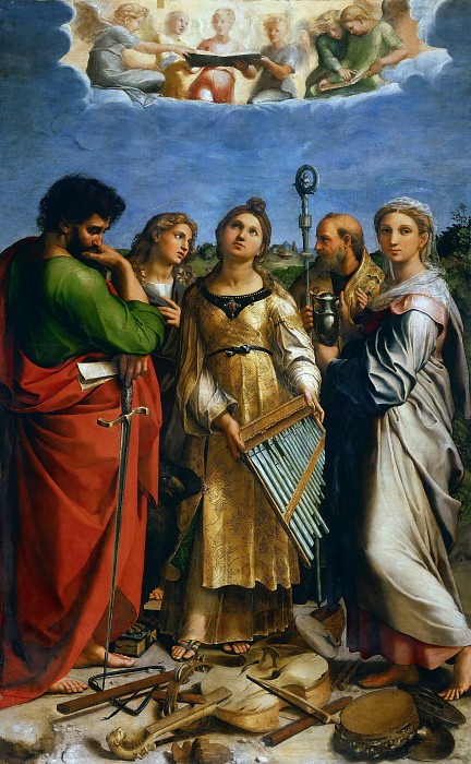 Святая Цецилия со святыми Павлом, Иоанном Богословом, Августином и Марией Магдалиной 1514