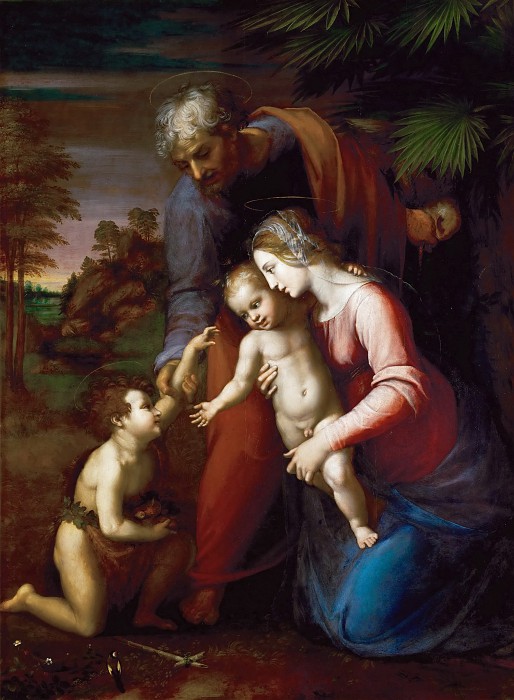 Святое Семейство с маленьким Иоанном Крестителем в пейзаже 1512-14
