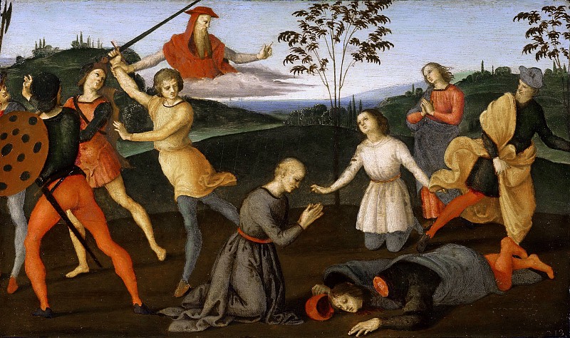 Святой Иероним спасает апостола Силуана и наказывает еретика Сабиниана 1502-03